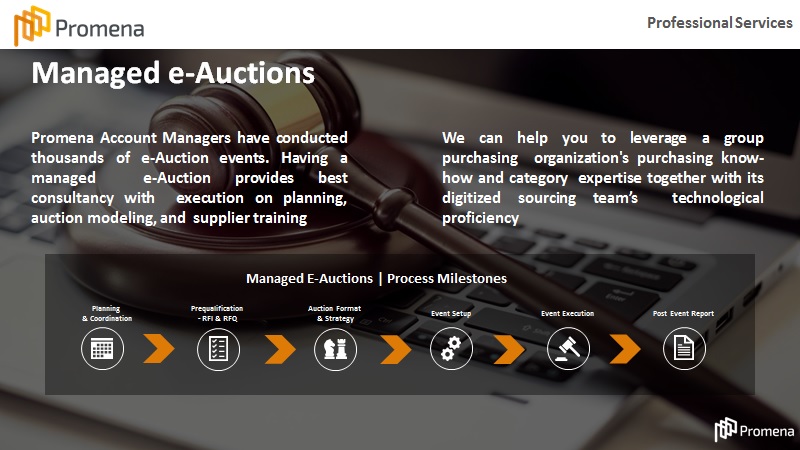 Promena e-Auction Managed Services and eAuction + e-Procurement platform Software as a Service picture